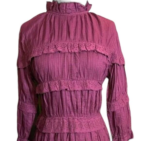 Chelsea & Violet Shadow Victorian Stripe Tiered Ruffle​ - Picture 3 of 10